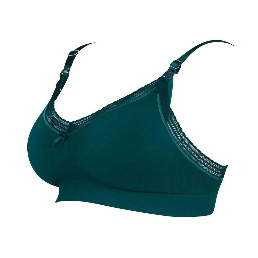 NEW CACHE COEUR milk maternity + nursing seamless bra in green